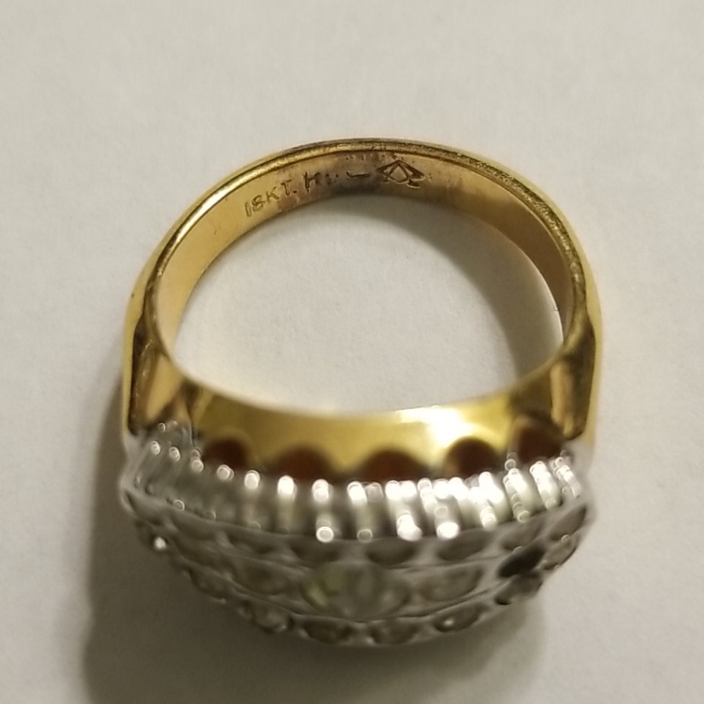 ART DECO 18KT GF HALLMARKED RING SZ 6 - Picture 6 of 6